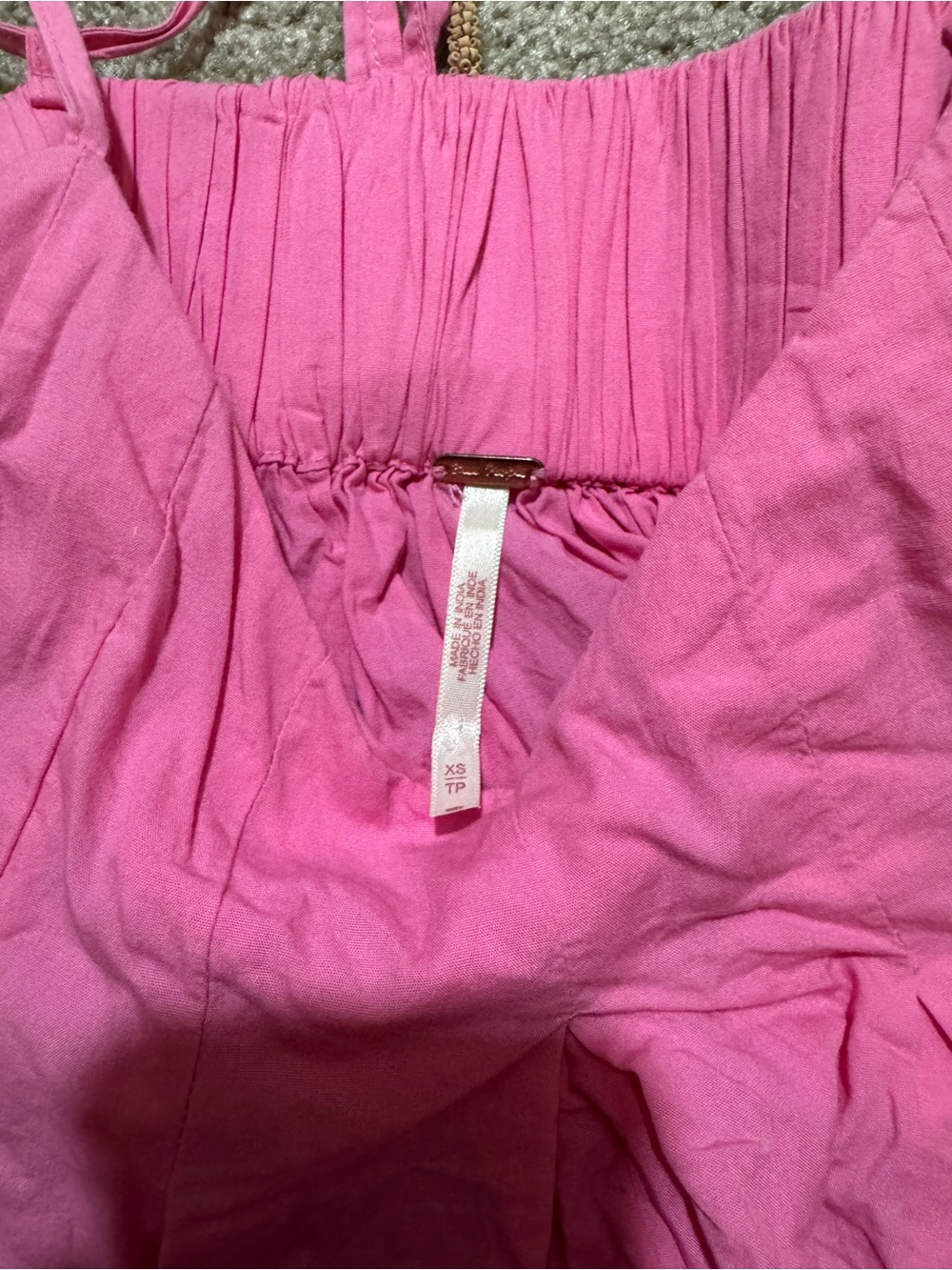 Free people Hot Pink Ruffle Crop Top - Picture 4 of 7
